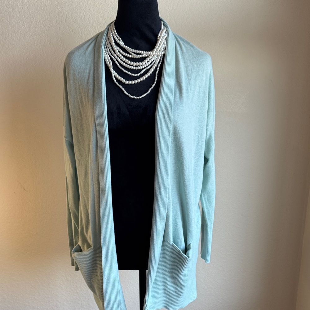 Ann Taylor Factory Soft Sage Green Cardigan - Picture 2 of 5